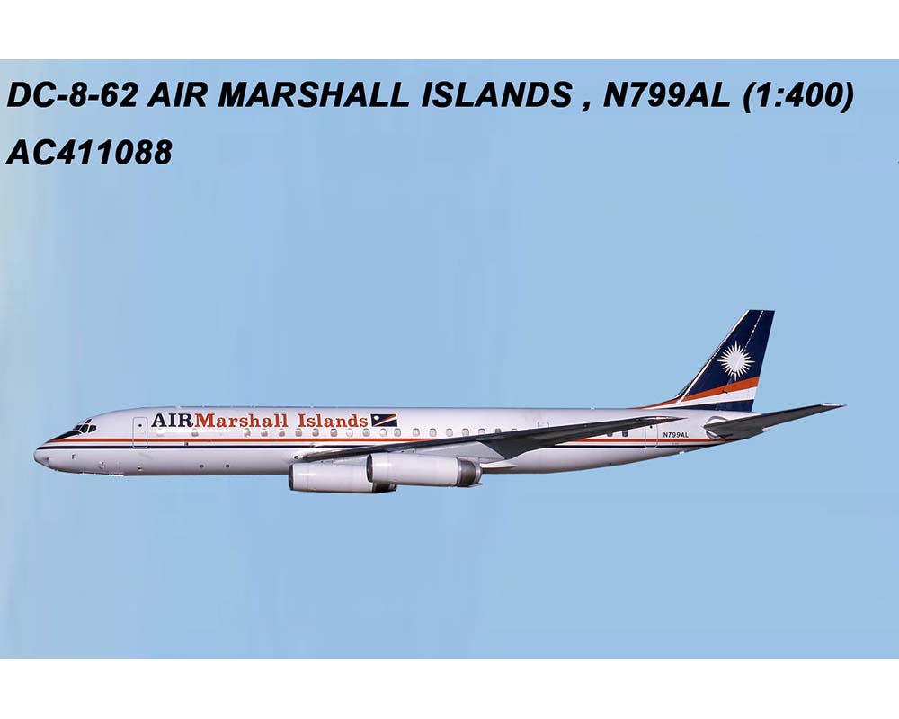 Air Marshall Islands DC-8-62 N799AL 1:400 Scale Aeroclassics AC411088