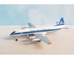Lot Polish Viscount 800 SP-LVG 1:400 Scale Aeroclassics AC411462