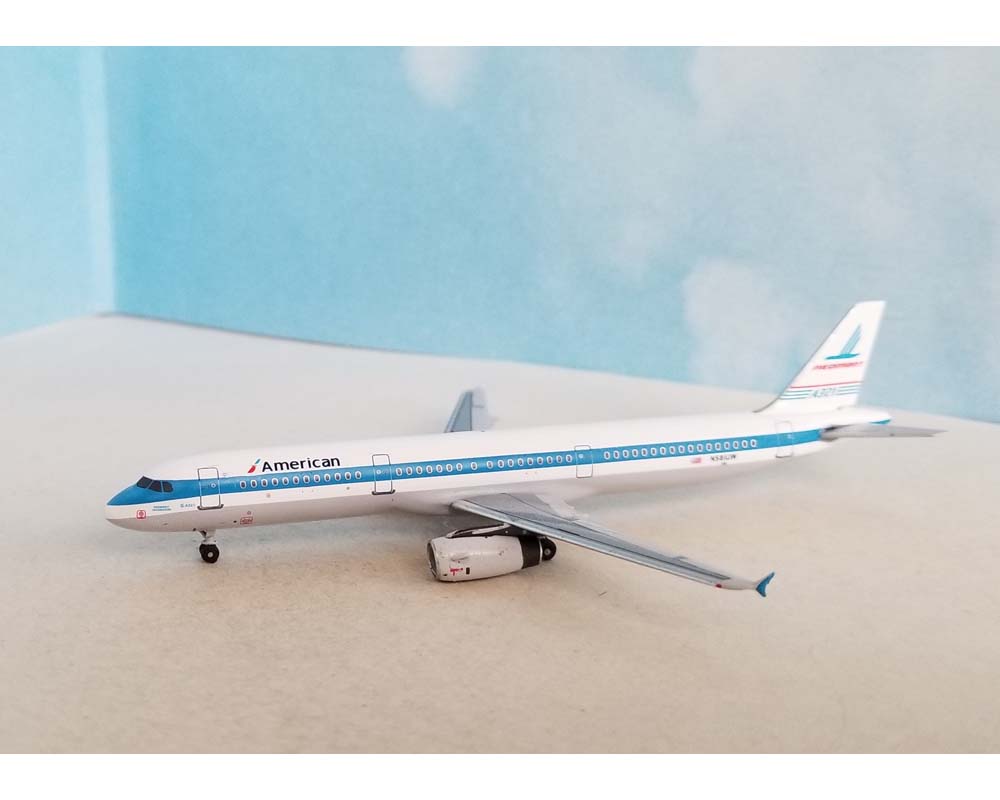American Airlines Piemont Retro A321 N581UW 1:400 Scale