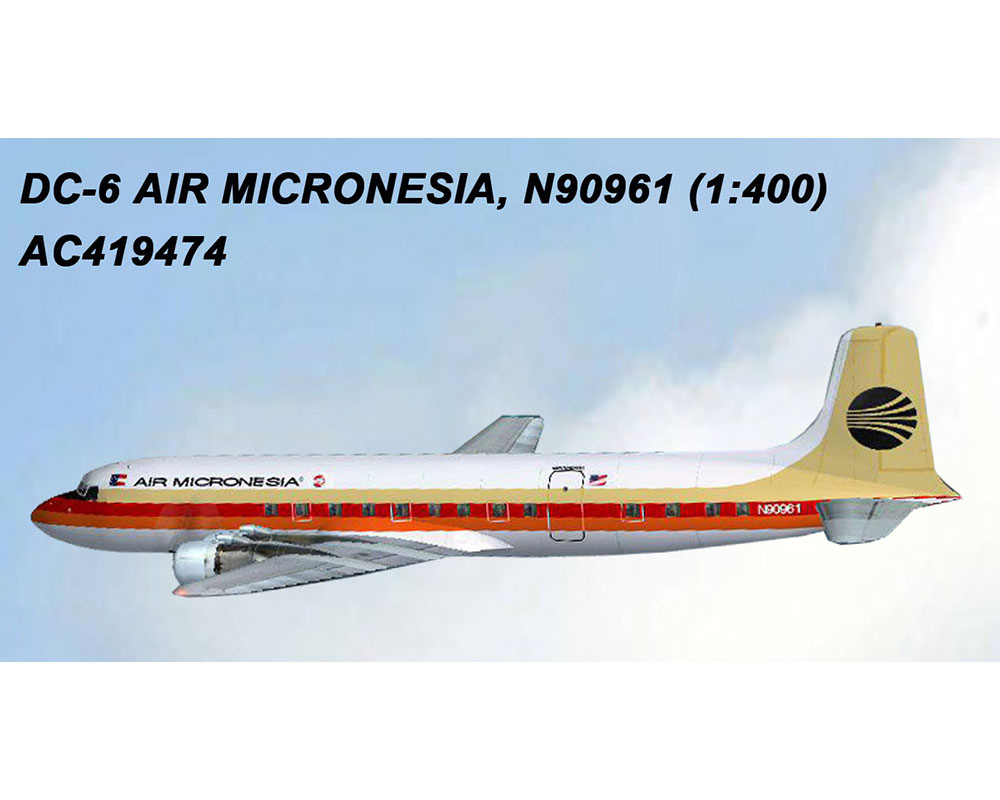 AEROCLASSICS AIR MICRONESIA DC6 N90961 1:400 Scale AC419474